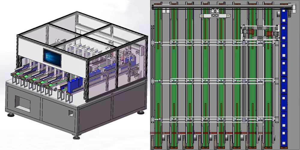prismatic cell sorting machine
