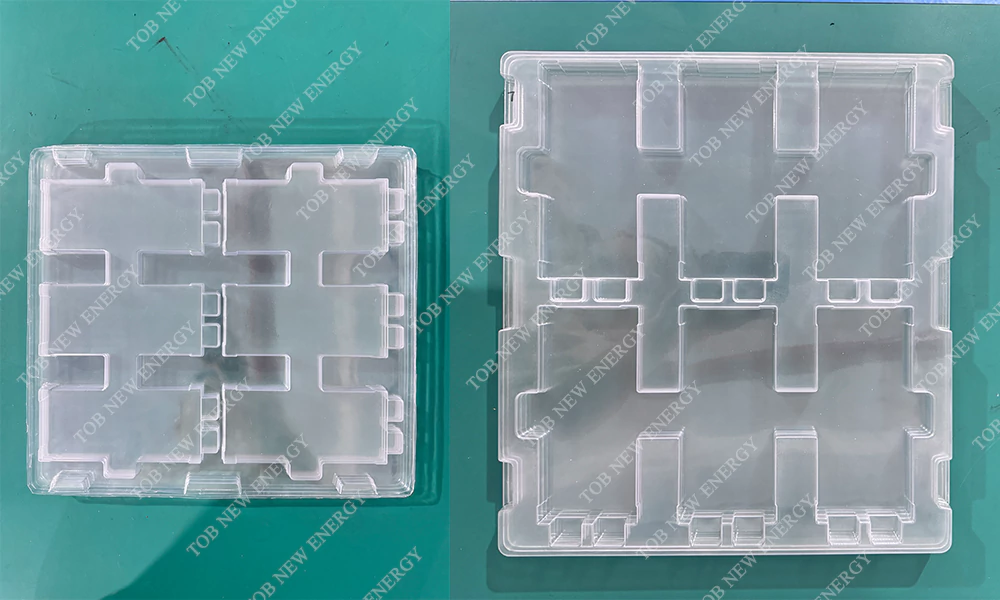 Customized Thermoforming Plastic Tray for Battery Cells Transport Customized Thermoforming Plastic Tray for Battery Cells Transport