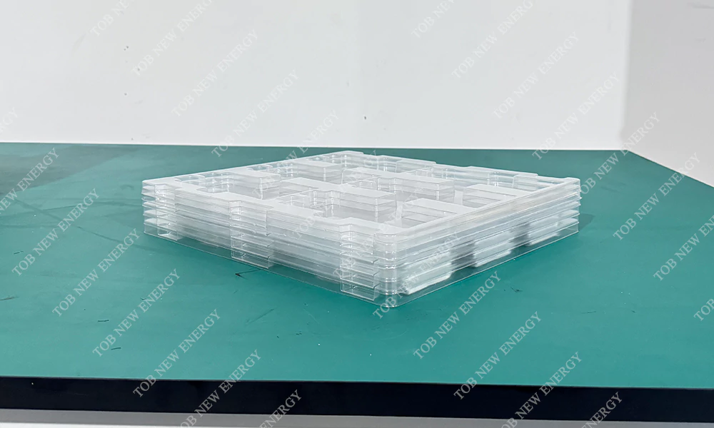 Customized Thermoforming Plastic Tray for Battery Cells Transport Customized Thermoforming Plastic Tray for Battery Cells Transport