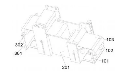 CN215430810U Figure 1 - overall structure of the two-stage electrode roller press in perspective view