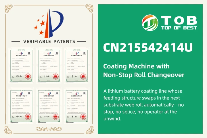 Patent CN215542414U – Beschichtungsmaschine mit unterbrechungsfreiem Rollenwechsel