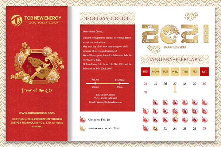  TOB neue Energie chinesische Neujahrsferien