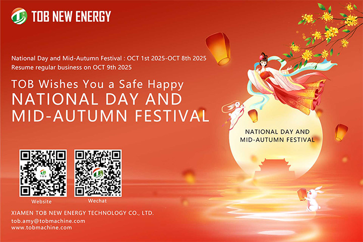 TOB NEW ENERGY Feiertagsmitteilung zum Nationalfeiertag und Mittherbstfest 2025