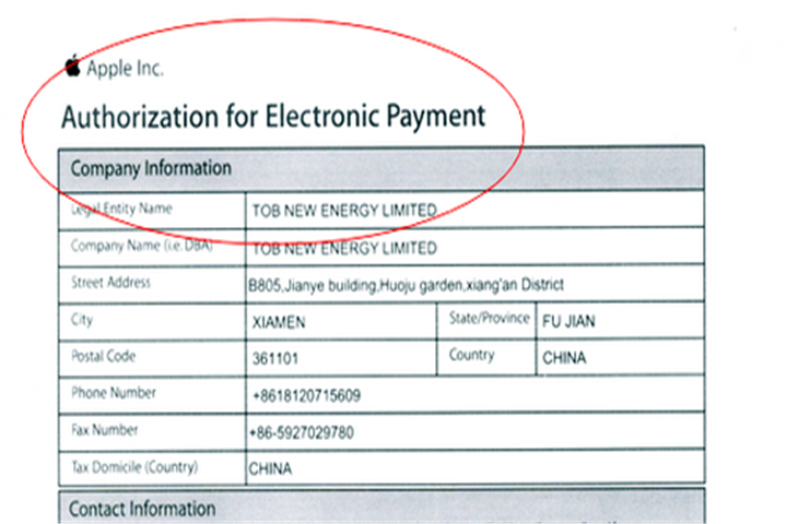 apple inc corperation mit tob neue energie